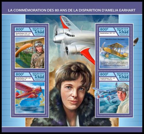 Poštové známky Èad 2017 Amelia Earhart Mi# 3171-74 Kat 13€