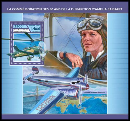 Poštová známka Èad 2017 Amelia Earhart Mi# Block 734 Kat 13€