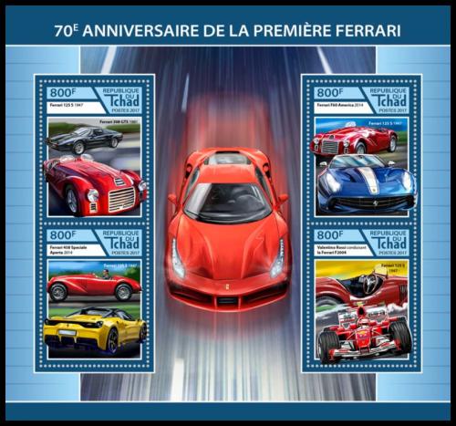 Poštové známky Èad 2017 Ferrari Mi# 3176-79 Kat 13€