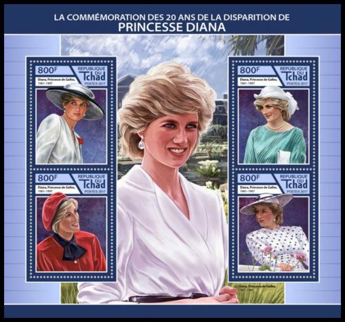 Poštové známky Èad 2017 Princezna Diana Mi# 3186-89 Kat 13€