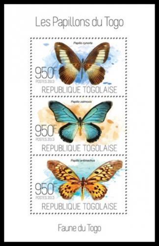 Poštové známky Togo 2013 Motýle Mi# 5239-41 Kat 11€