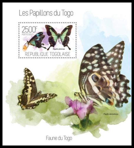 Poštová známka Togo 2013 Motýle Mi# Block 869 Kat 10€