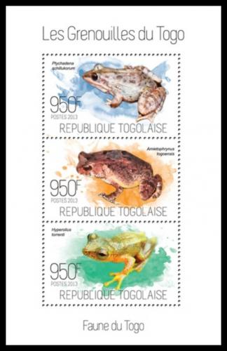 Poštové známky Togo 2013 Žaby Mi# 5247-49 Kat 11€