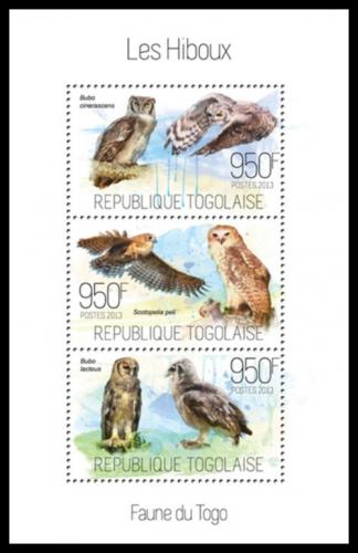 Poštové známky Togo 2013 Sovy Mi# 5255-57 Kat 11€