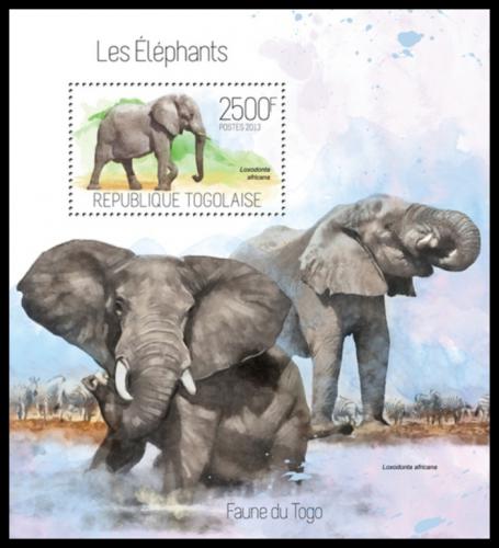 Poštová známka Togo 2013 Slony Mi# Block 877 Kat 10€