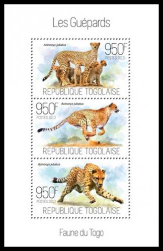Poštové známky Togo 2013 Gepardi Mi# 5275-77 Kat 11€