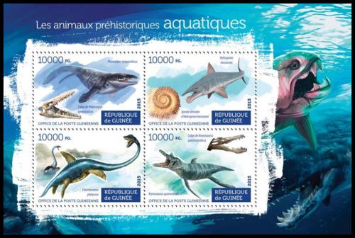 Poštové známky Guinea 2015 Moøští dinosaury Mi# 11168-71 Kat 16€