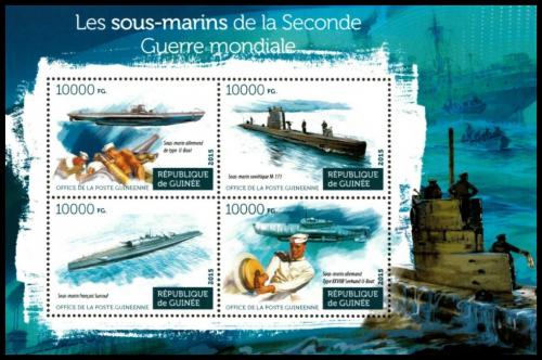 Poštové známky Guinea 2015 Ponorky Mi# 11233-36 Kat 16€