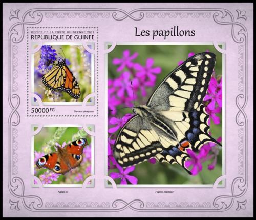 Poštová známka Guinea 2017 Motýle Mi# Block 2730 Kat 20€