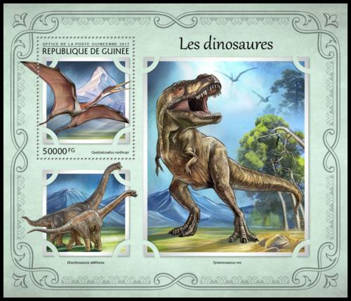 Poštová známka Guinea 2017 Dinosaury Mi# Block 2733 Kat 20€