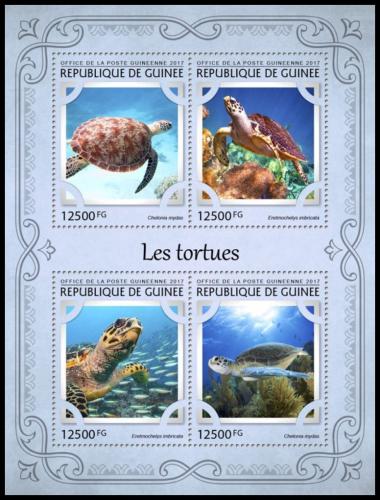 Poštové známky Guinea 2017 Korytnaèky Mi# 12196-99 Kat 20€