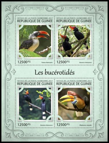 Poštové známky Guinea 2017 Zoborožci Mi# 12201-04 Kat 20€