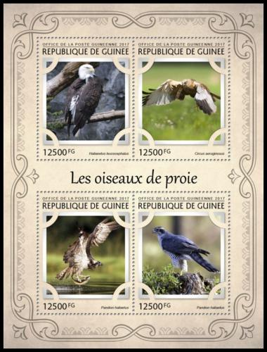 Poštové známky Guinea 2017 Dravci Mi# 12211-14 Kat 20€