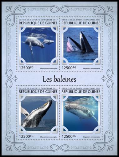 Poštové známky Guinea 2017 Ve¾ryby Mi# 12226-29 Kat 20€