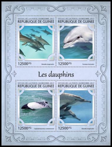 Poštové známky Guinea 2017 Delfíny Mi# 12231-34 Kat 20€
