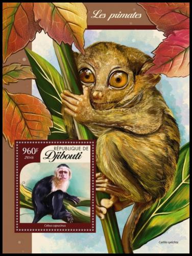 Poštová známka Džibutsko 2016 Opice Mi# Block 186 Kat 12€