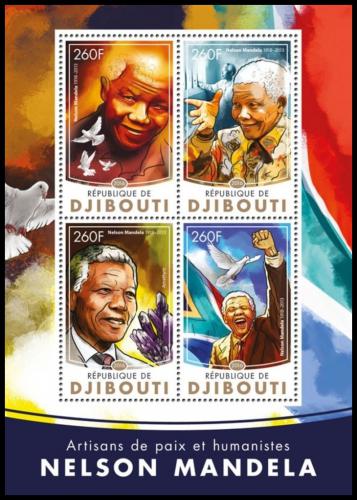 Poštové známky Džibutsko 2016 Nelson Mandela Mi# 919-22 Kat 12€