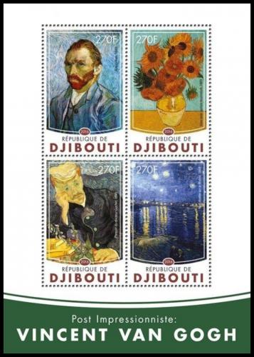 Poštové známky Džibutsko 2016 Umenie, Vincent van Gogh Mi# 934-37 Kat 12€