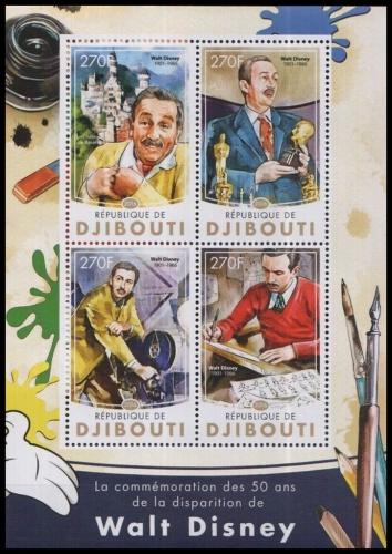 Poštové známky Džibutsko 2016 Walt Disney Mi# 959-62 Kat 12€