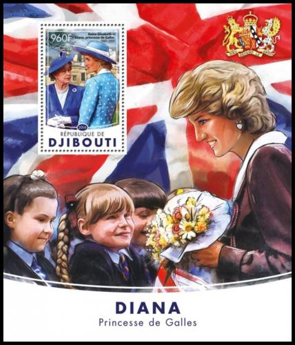 Poštová známka Džibutsko 2016 Princezna Diana Mi# Block 199 Kat 12€ 