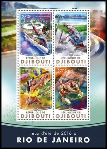 Poštové známky Džibutsko 2016 LOH io de Janeiro Mi# 1004-07 Kat 12€