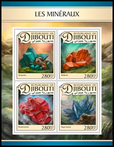 Poštovní známky Džibutsko 2017 Minerály Mi# 1428-31 Kat 11€