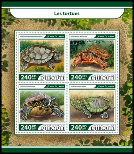 Poštovní známky Džibutsko 2017 Želvy Mi# 1697-1700 Kat 10€