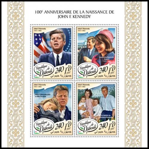 Potov znmky Dibutsko 2017 Prezident John F. Kennedy Mi# 1826-29 Kat 10
