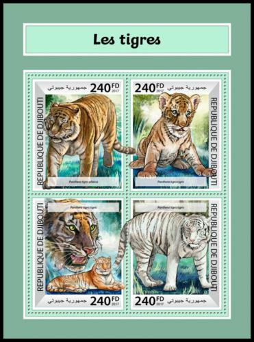 Poštové známky Džibutsko 2017 Tygøi Mi# 1861-64 Kat 10€
