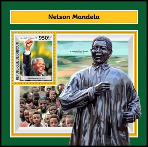 Poštová známka Džibutsko 2017 Nelson Mandela Mi# Block 982 Kat 10€