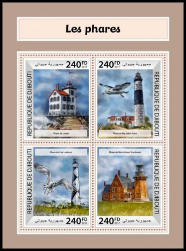 Poštové známky Džibutsko 2017 Majáky Mi# 1916-19 Kat 10€