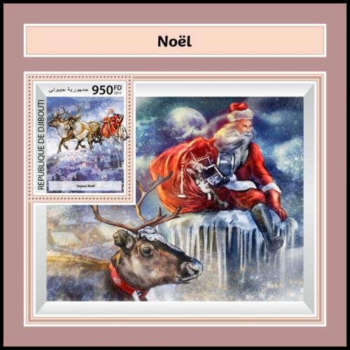 Poštová známka Džibutsko 2017 Vianoce Mi# Block 1012 Kat 10€