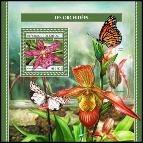 Poštová známka Džibutsko 2017 Orchideje Mi# Block 1022 Kat 10€