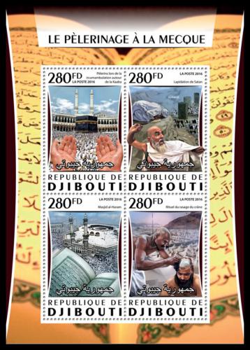 Poštové známky Džibutsko 2016 Pou� do Mekky Mi# 1109-12 Kat 12€