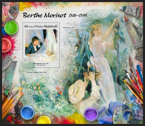 Poštová známka Maldivy 2017 Umenie, Berthe Morisot Mi# Block 1056 Kat 7.50€