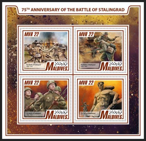 Potov znmky Maldivy 2017 Bitka u Stalingradu Mi# 7158-61 Kat 11