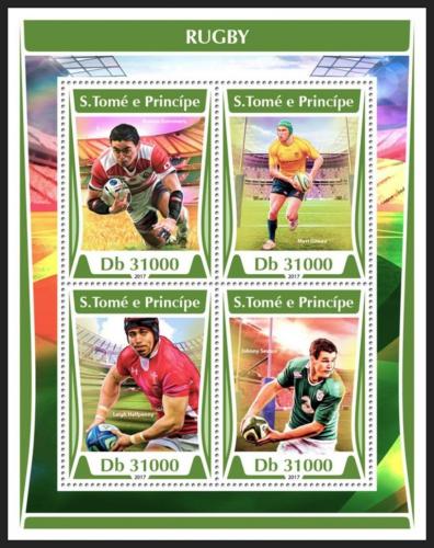 Poštové známky Svätý Tomáš 2017 Rugby Mi# 7294-97 Kat 12€