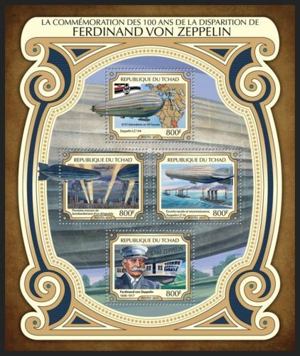 Poštové známky Èad 2017 Ferdinand von Zeppelin Mi# 3011-14 Kat 13€