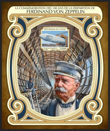 Poštová známka Èad 2017 Ferdinand von Zeppelin Mi# Block 702 Kat 13€