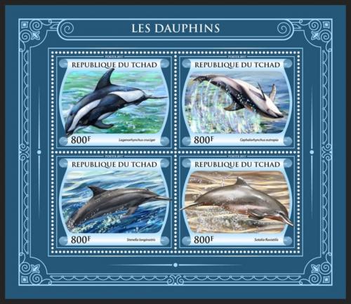 Poštové známky Èad 2017 Delfíny Mi# 3246-49 Kat 13€