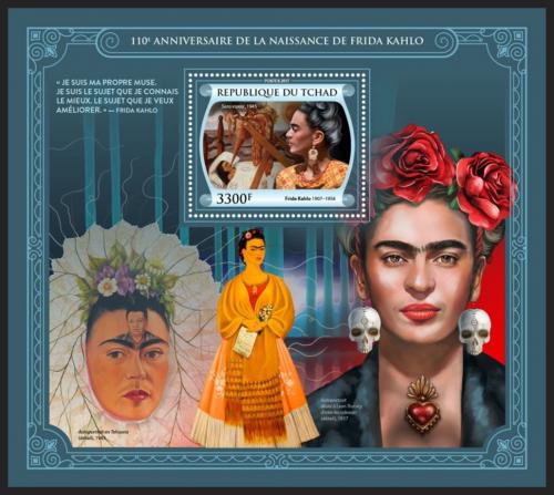 Poštová známka Èad 2017 Umenie, Frida Kahlo Mi# Block 758 Kat 13€