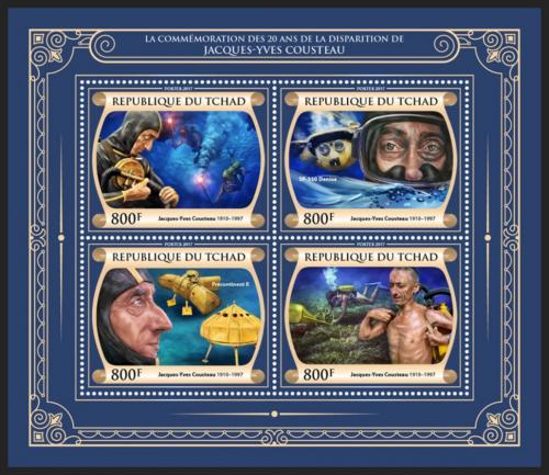 Poštové známky Èad 2017 Jacques-Yves Cousteau Mi# 3306-09 Kat 13€
