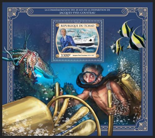 Poštová známka Èad 2017 Jacques-Yves Cousteau Mi# Block 762 Kat 13€