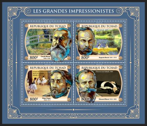 Poštové známky Èad 2017 Umenie, impresionismus Mi# 3311-14 Kat 13€