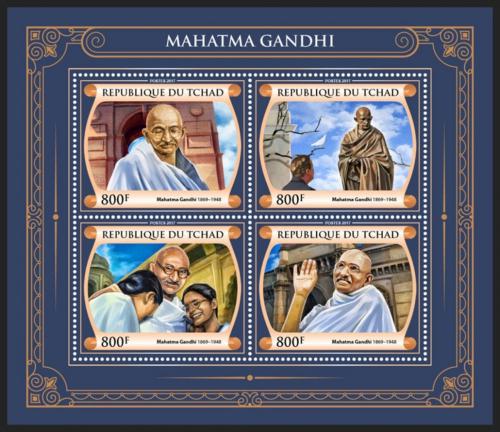 Poštové známky Èad 2017 Mahátma Gándhí Mi# 3316-19 Kat 13€