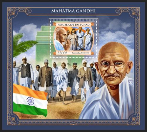 Poštová známka Èad 2017 Mahátma Gándhí Mi# Block 764 Kat 13€