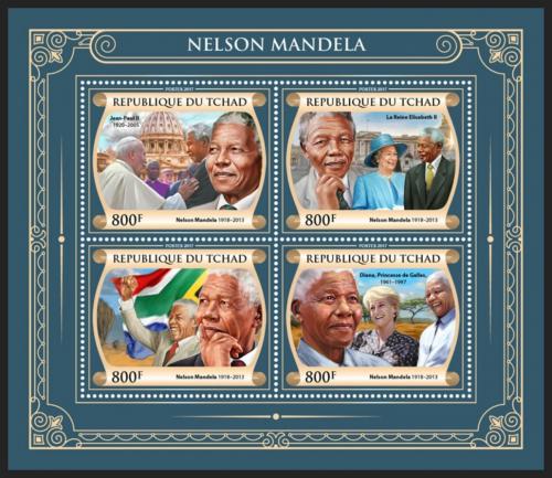 Poštové známky Èad 2017 Nelson Mandela Mi# 3321-24 Kat 13€