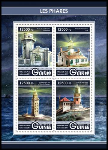 Poštové známky Guinea 2017 Majáky Mi# 12321-24 Kat 20€