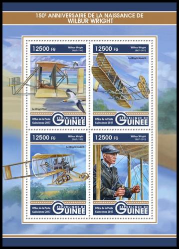 Poštové známky Guinea 2017 Wilbur Wright Mi# 12331-34 Kat 20€