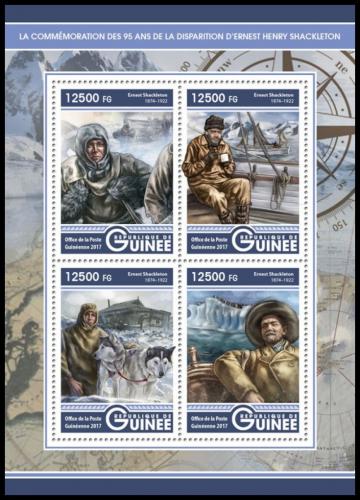 Poštové známky Guinea 2017 Ernest Shackleton Mi# 12346-49 Kat 20€